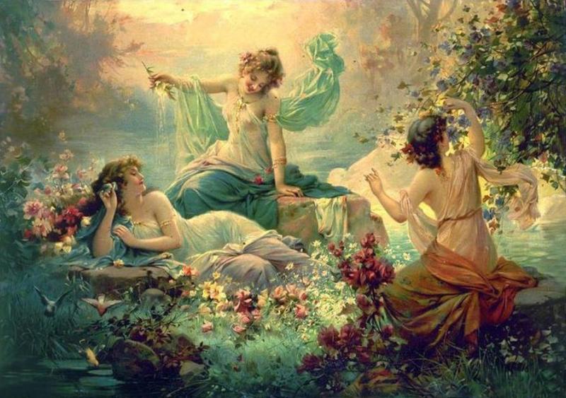 Nymphs by Hans Zatzka