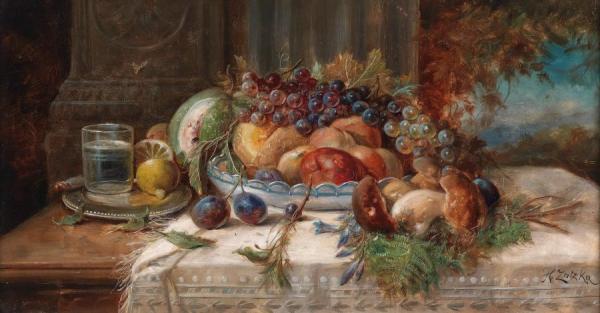 Still Life With Fruit by Hans Zatzka