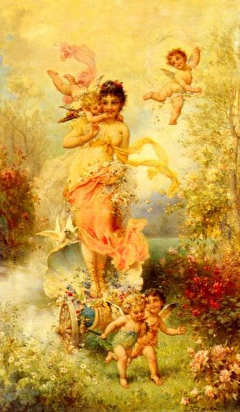 The Goddess Of Spring by Hans Zatzka