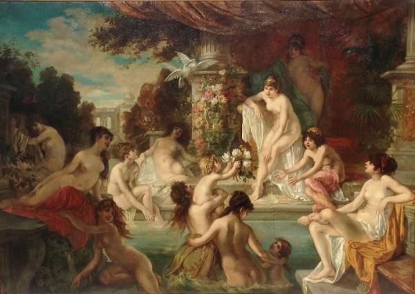The Nymph's Harem Bathing by Hans Zatzka