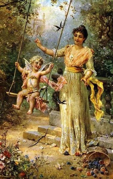 The Swing by Hans Zatzka