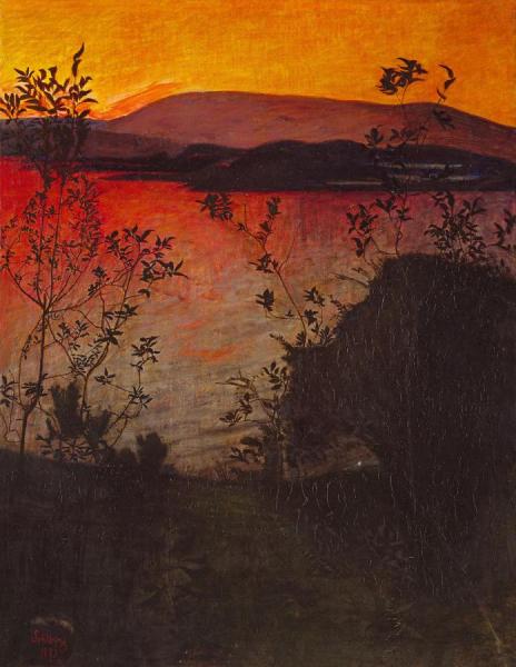 Evening Glow by Harald Oskar Sohlberg