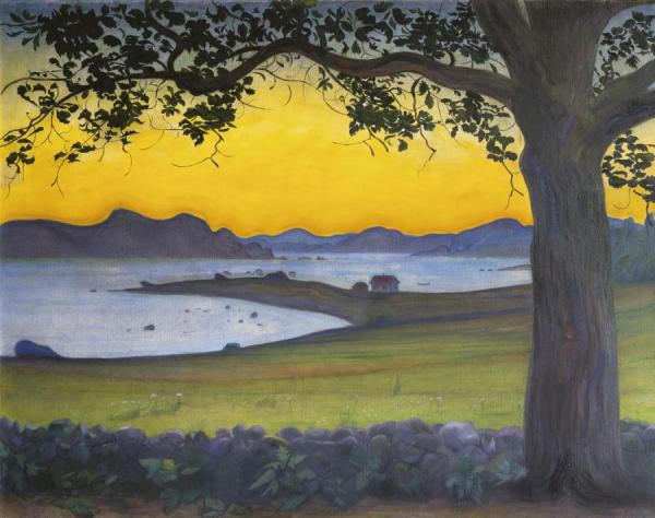 From VÆrvÅgen, The Fisherman's Cottage, 1921 by Harald Oskar Sohlberg