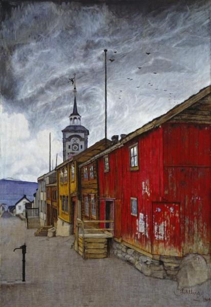 Street In Roros by Harald Oskar Sohlberg