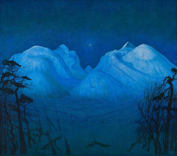 Winter Night In The Mountains by Harald Oskar Sohlberg