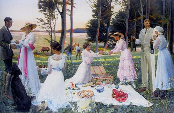 The Afternoon Picnic by Harald Slott-moller