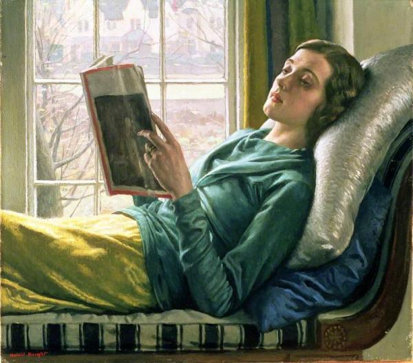 Girl Reading by Harold Knight