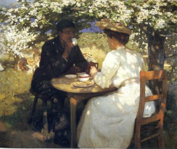 In The Spring Time by Harold Knight Oil Painting Reproductions