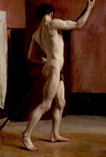 Harold Knight Standing Male Nude