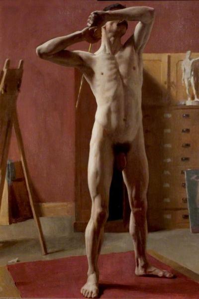 Harold Knight Standing Male Nude