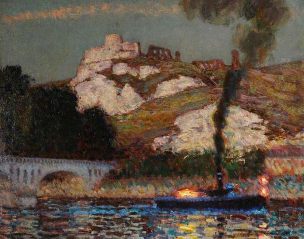 Château-gaillard, Normandy, France, After Sunset by Harold Speed Oil Painting Reproductions