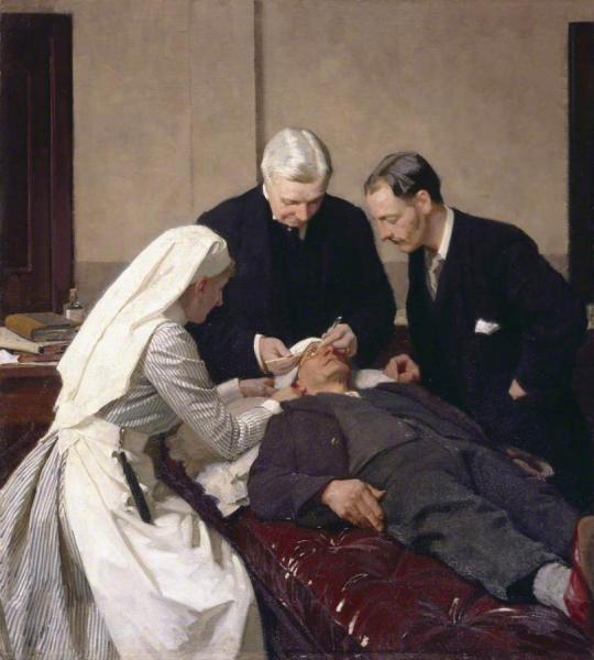 Dr David Little Operating For Cataract by Harold Speed