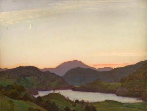 Sunset, Llyn Gwynant by Harold Speed