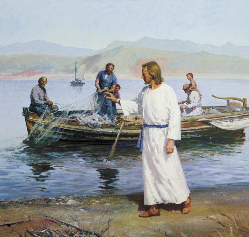 Christ Calling Peter And Andrew by Harry Anderson Oil Painting Reproductions