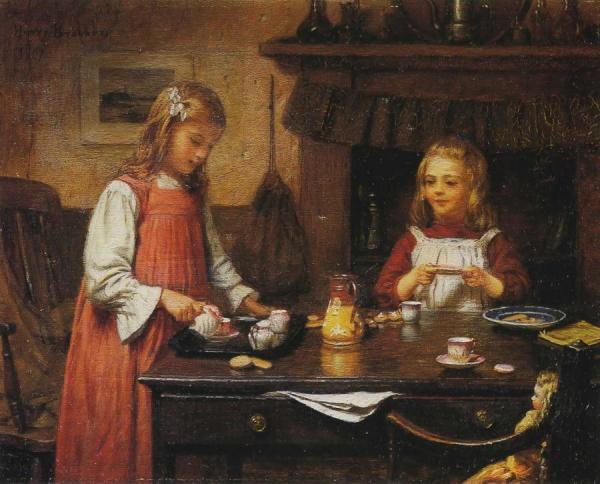 Tea Party by Harry Brooker Oil Painting Reproductions