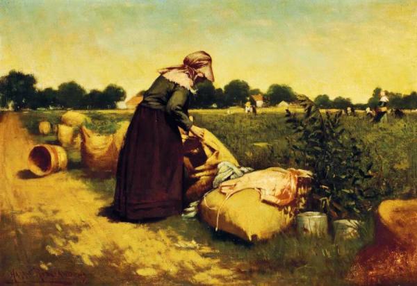 In The Pea Field, 1887 by Harry Herman Roseland