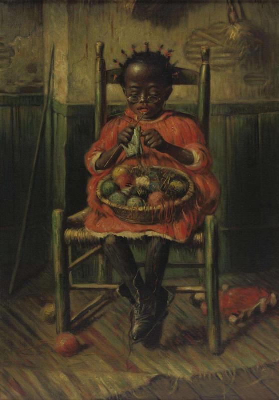 The Little Knitter by Harry Herman Roseland