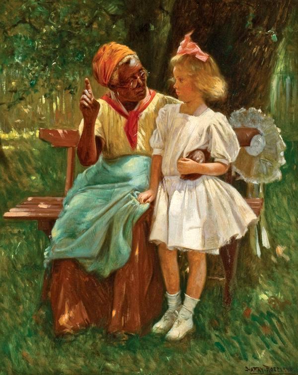 The Little Knitter by Harry Herman Roseland