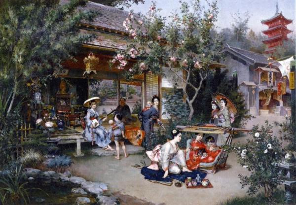 Glimpse Into The Pleasure Quarters, Yoshiwara by Harry Humphrey Moore