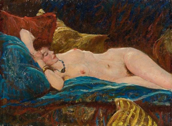 Reclining Nude by Harvey Dunn