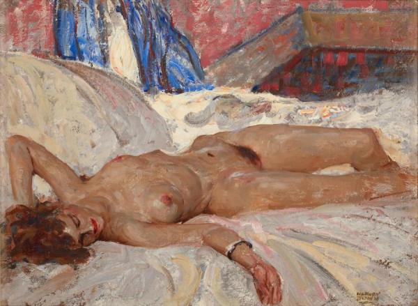Reclining Nude by Harvey Dunn