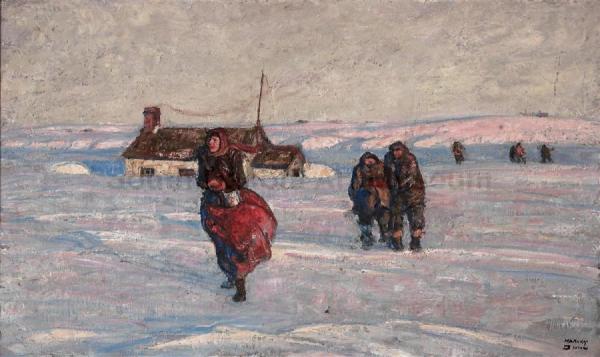 School Day's End by Harvey Dunn