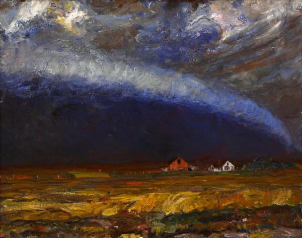 Storm Front by Harvey Dunn