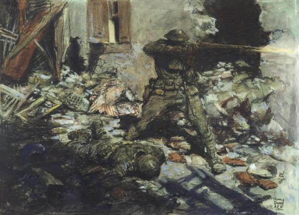 Street Fighting, 1918 by Harvey Dunn
