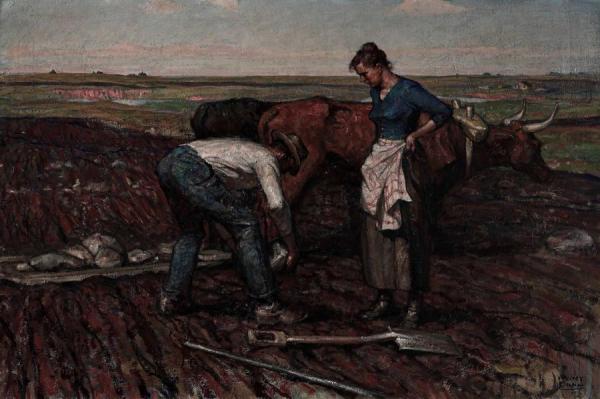 The Stone Boat by Harvey Dunn
