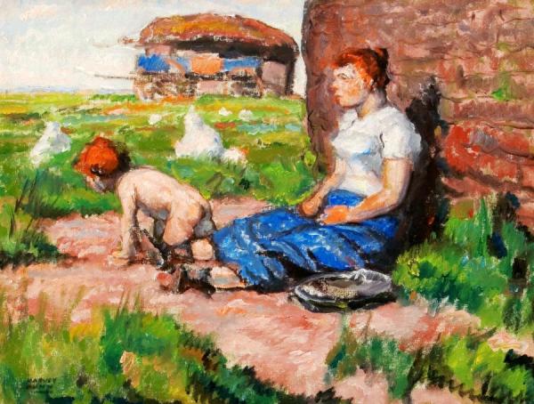 Mother And Child by Harvey Dunn