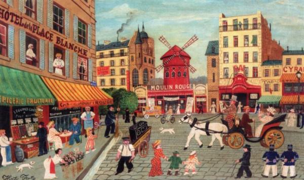 Montmartre, La Place Blanche by Hector Trotin Oil Painting Reproductions