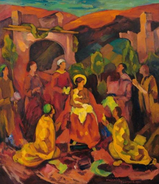 The Adoration Of The Kings (anbetung Der Könige) by Heinrich Eberhard Oil Painting Reproductions