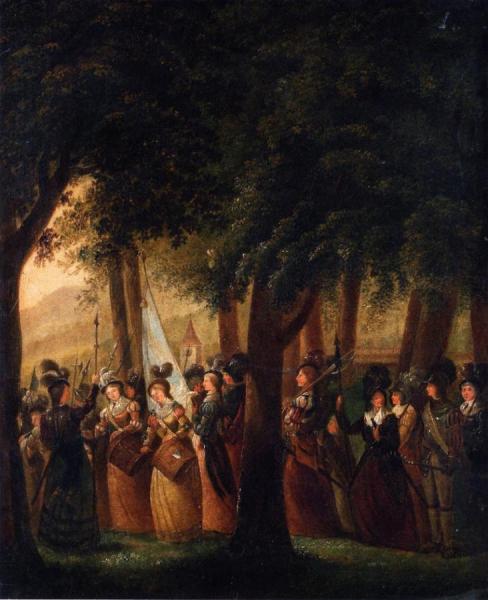 Urich Women On The Lindehof by Heinrich Freudweiler