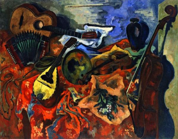 Still Life With Musical Instruments by Heinrich Nauen