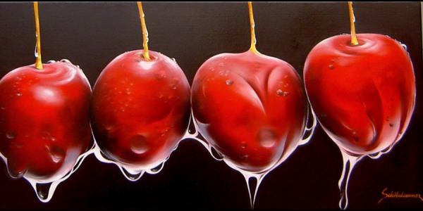Cherries With Water by Heinz Schölnhammer