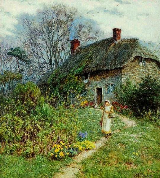 Helen Allingham A Cottage At Bothenhampton,dorset