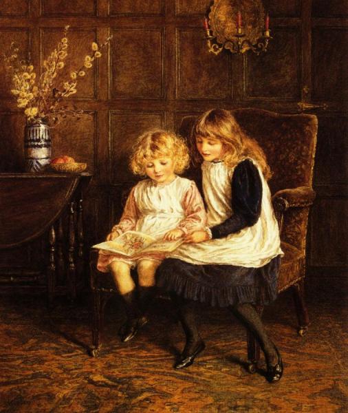 Reading Lesson by Helen Allingham