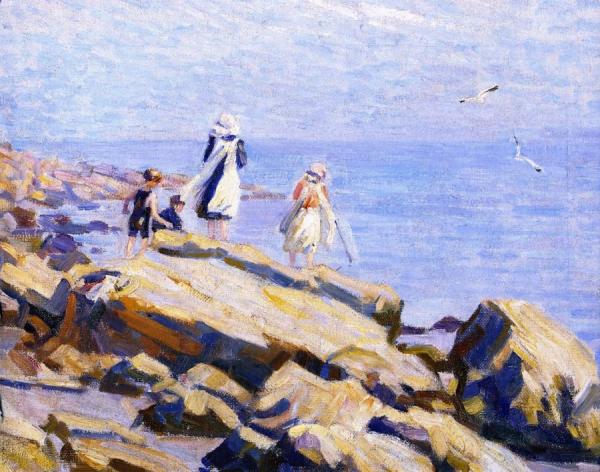 Children On The Rocks by Helen Galloway Mcnicoll
