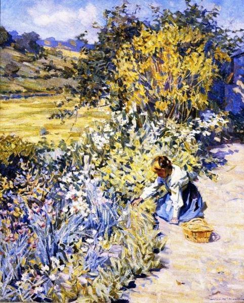 Gathering Flowers by Helen Galloway Mcnicoll