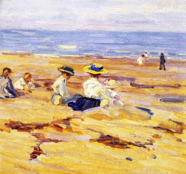 On The Beach by Helen Galloway Mcnicoll