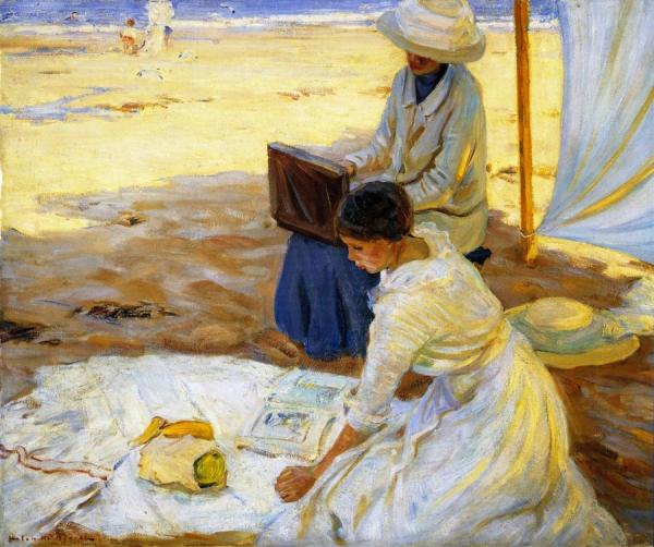 Under The Shadow Of The Tent by Helen Galloway Mcnicoll Oil Painting Reproductions
