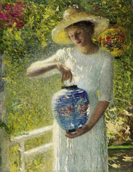 Girl With Lantern by Helen Maria Turner
