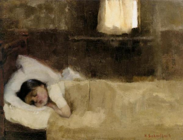 Nukkuva Tytto by Helene Schjerfbeck Oil Painting Reproductions