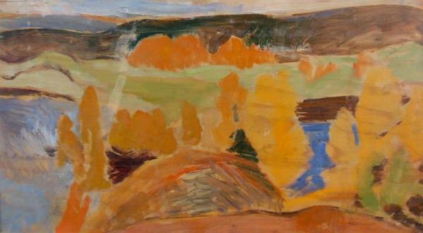 Autumn In Ådalen (höst I Ådalen) by Helmer Osslund Oil Painting Reproductions