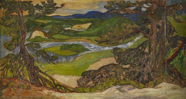 Helmer Osslund Sommarafton Vid Faxalven