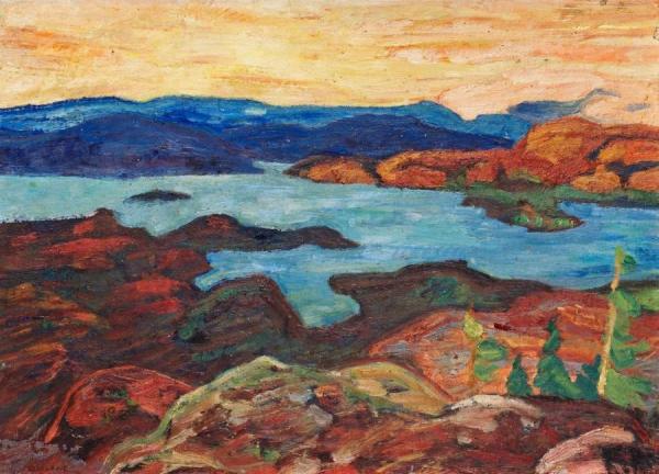 Helmer Osslund Summer Evening, Ångerman River (sommarafton Ångermanälven)