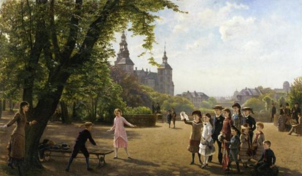 A Children's Party In Kongens Have, Copenhagen, 1883-1883 by Helmuth Dirckinck-holmfeld