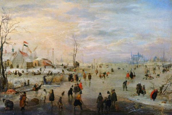 Enjoying The Ice by Hendrick Avercamp