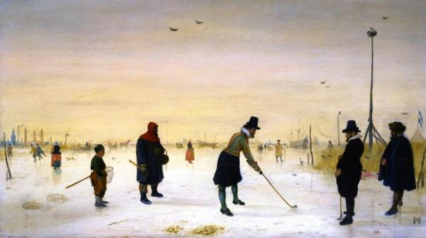 Hendrick Avercamp Golf Players On The Ice