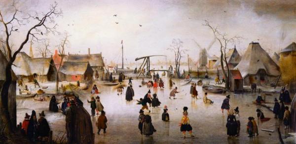 Hendrick Avercamp Ice Skating In A Village